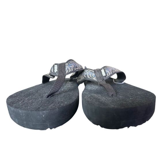 Teva NEW Men’s Mush Black Gray Blue Flip Flops Size 14 - Picture 5 of 10